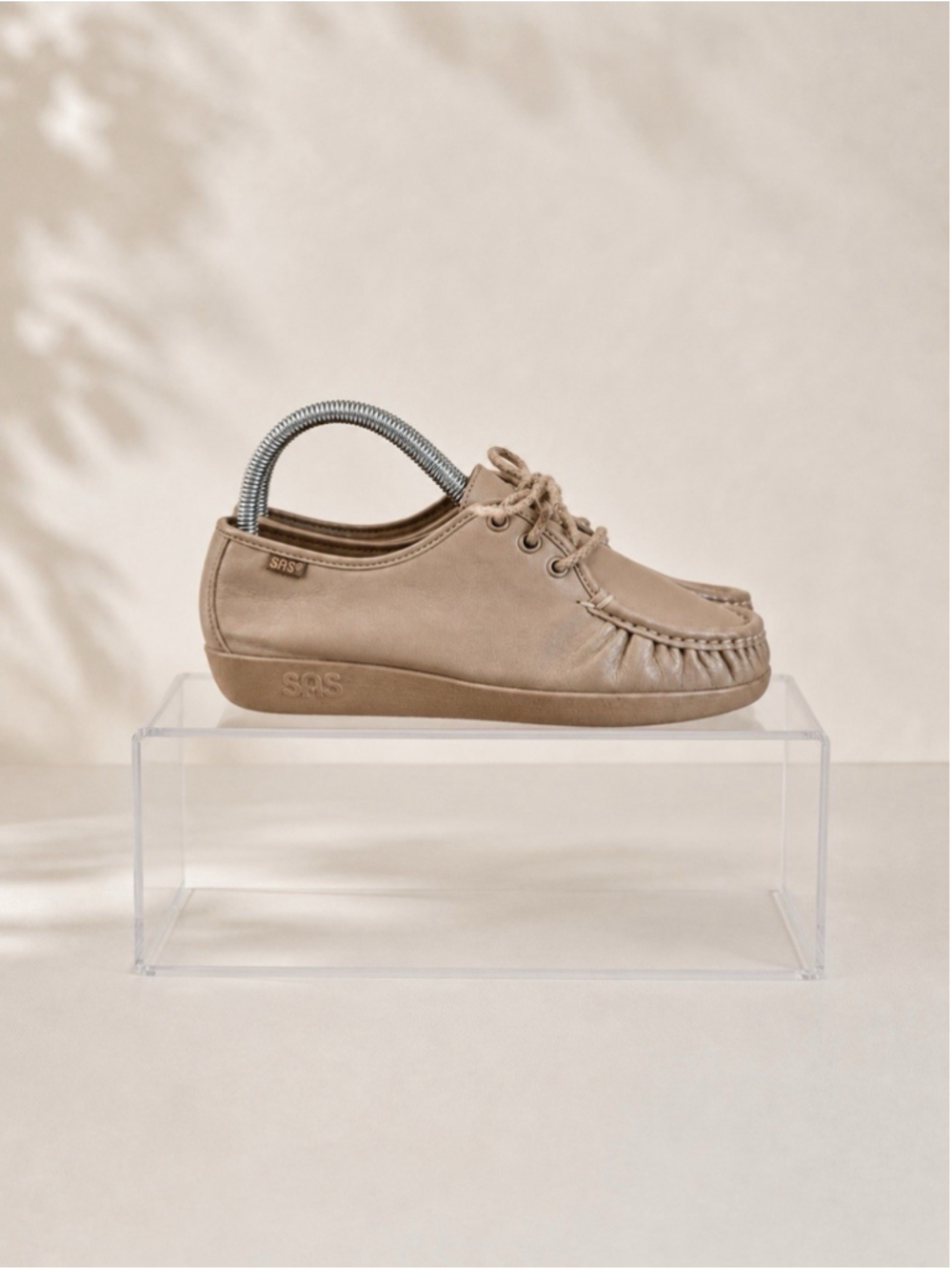 SAS Tripad Comfort Moc Toe Lace Up Oxford Shoes Women’s 6.5 M Tan Leather USA